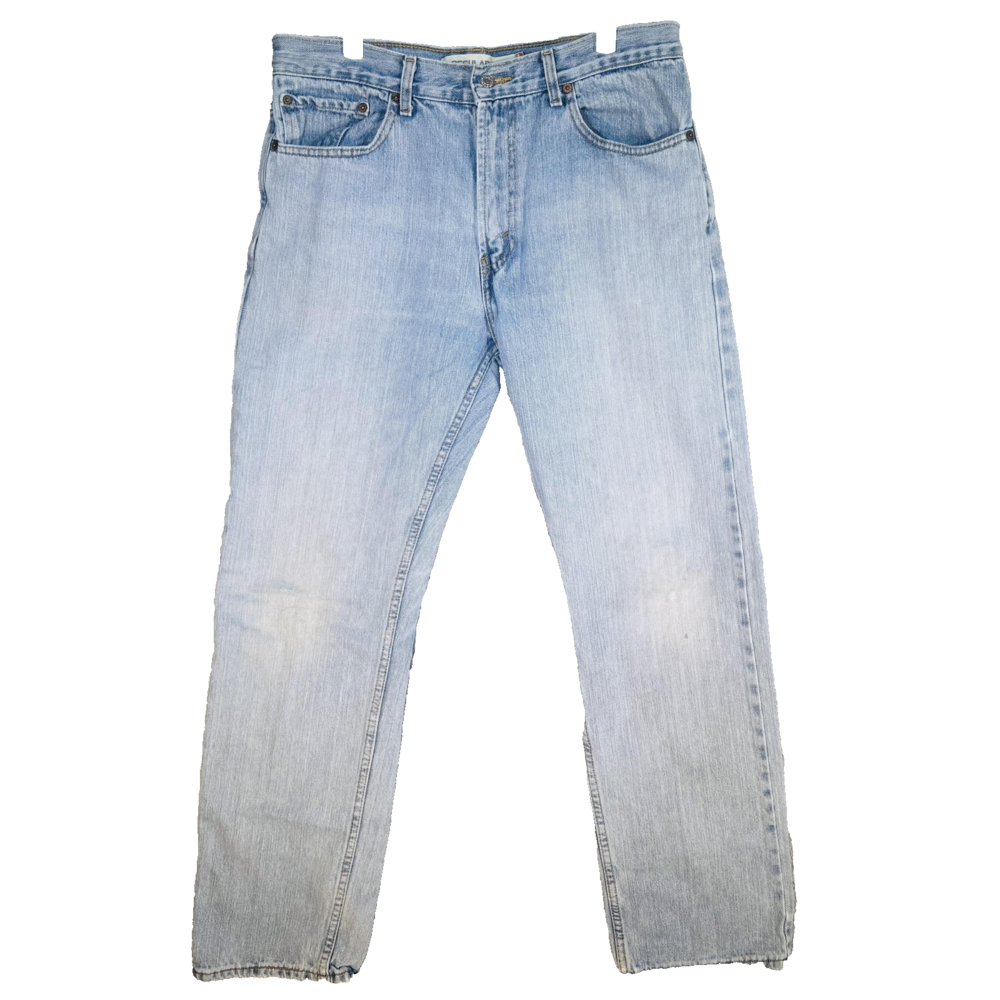 Vintage Levi's 505 Men's Jeans 34x32 Light Wash Blue Denim Regular Fit USA